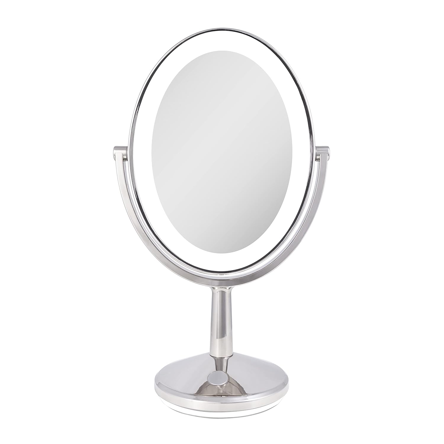 Zadro 9″ Oval Cordless LED Lighted Makeup Mirror with Magnification 5X1X Touch Pad Makeup Mirror with Lights USB Port