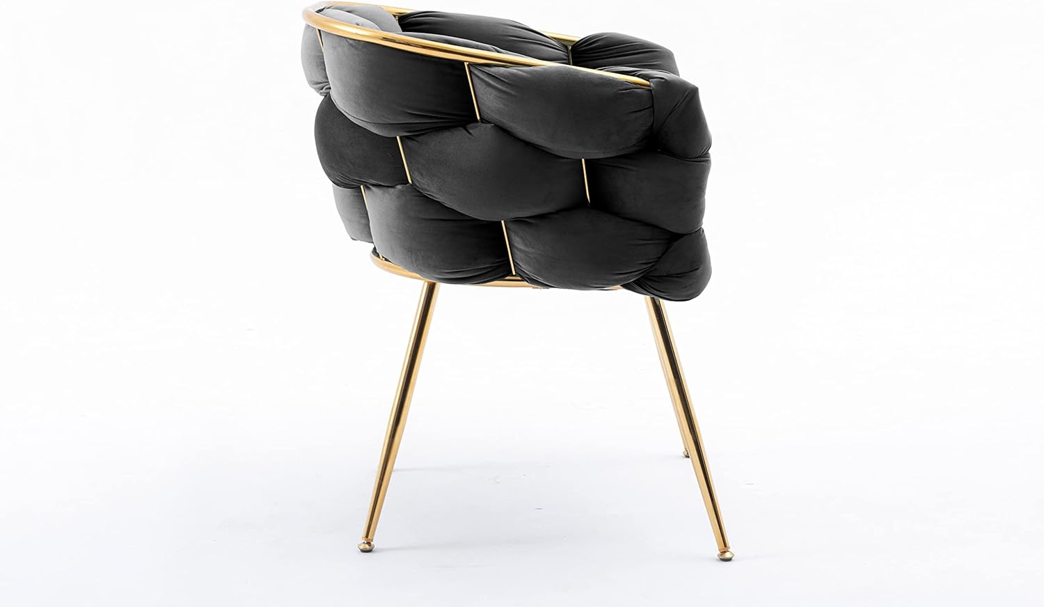 INMOZATA Silla decorativa de terciopelo moderna para dormitorio, silla de comedor para sala de estar, sofá individual, decoración de muebles,