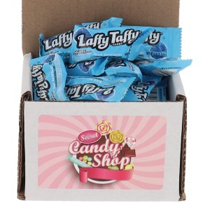SECRET CANDY SHOP Laffy Taffy Mini caramelo a granel en caja (envueltos individualmente) (frambuesa azul salvaje, 8 onzas) SECRET CANDY SHOP Laffy Taffy Mini caramelo a granel en caja (envueltos individualmente) (frambuesa azul salvaje, 8 onzas)