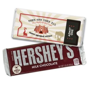 Caramelos de cumpleaños personalizados para fiesta de circo de 12 quilates en barras de chocolate a granel (12 unidades) Caramelos de cumpleaños personalizados para fiesta de circo de 12 quilates en barras de chocolate a granel (12 unidades)