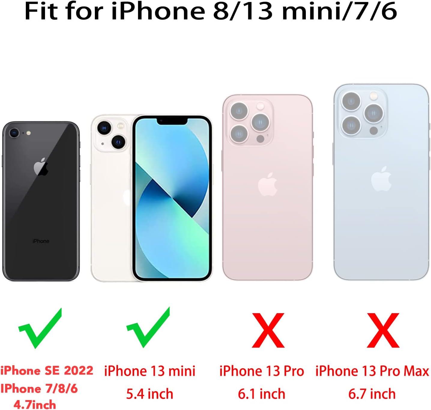 Funda de nailon para iPhone 13 Mini 12 Mini, funda vertical resistente para cinturón con clip para cinturón para iPhone 8 7 6S 6 iPhone SE 2020 SE