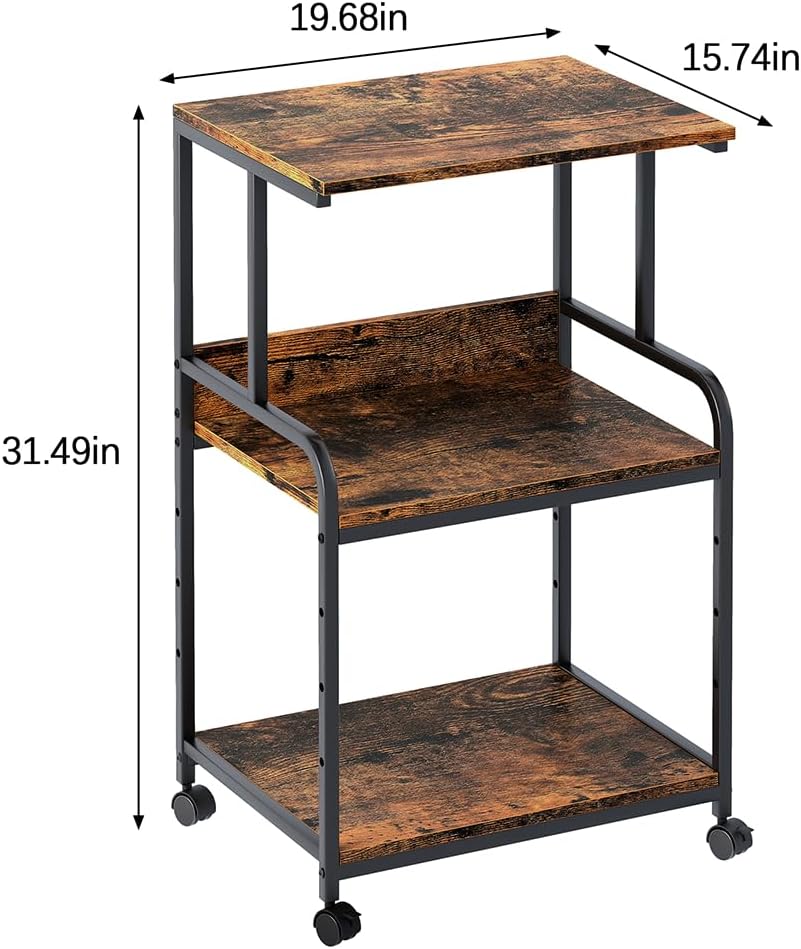 Soporte para impresora marrón