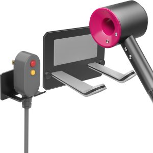 Soporte adhesivo para secador de pelo de montaje en pared, organizador adhesivo para secador de pelo, compatible con secadores de pelo Dyson (negro) Soporte adhesivo para secador de pelo de montaje en pared, organizador adhesivo para secador de pelo, compatible con secadores de pelo Dyson (negro)