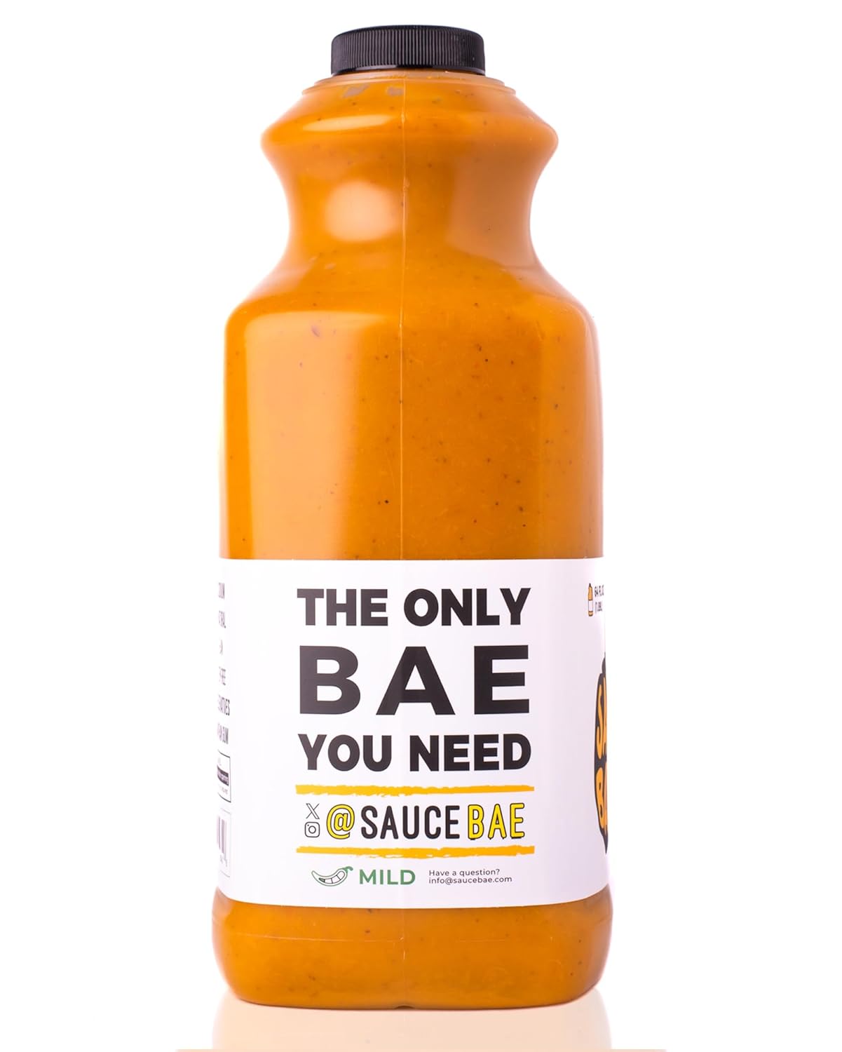 Salsa Bae Skinny Habanero salsa picante – Hecho con cúrcuma, bajo sodio, toque de dulzura con la patada perfecta – 64 oz