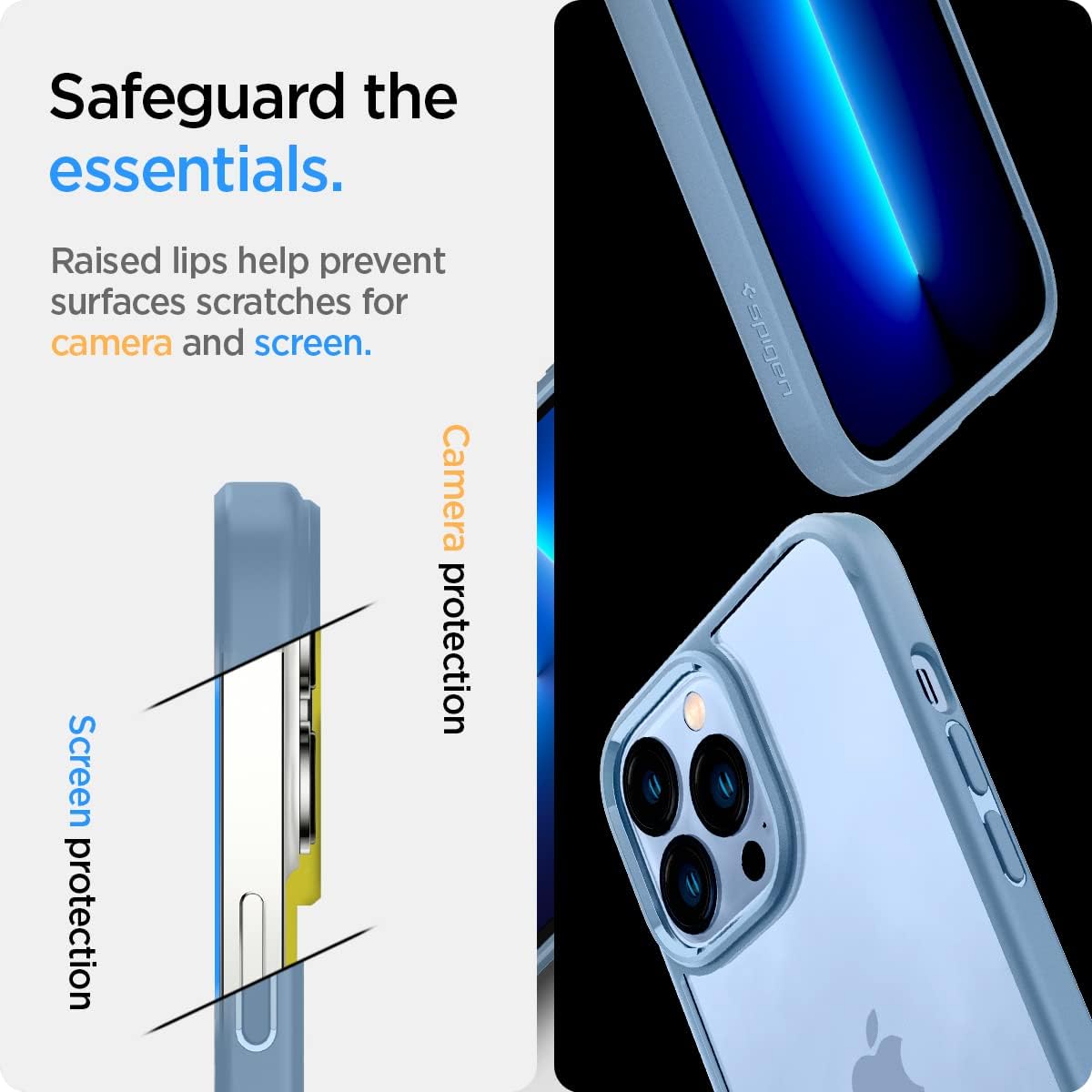 Spigen Funda ultra híbrida diseñada para iPhone 13 Pro (2021) – Azul Sierra
