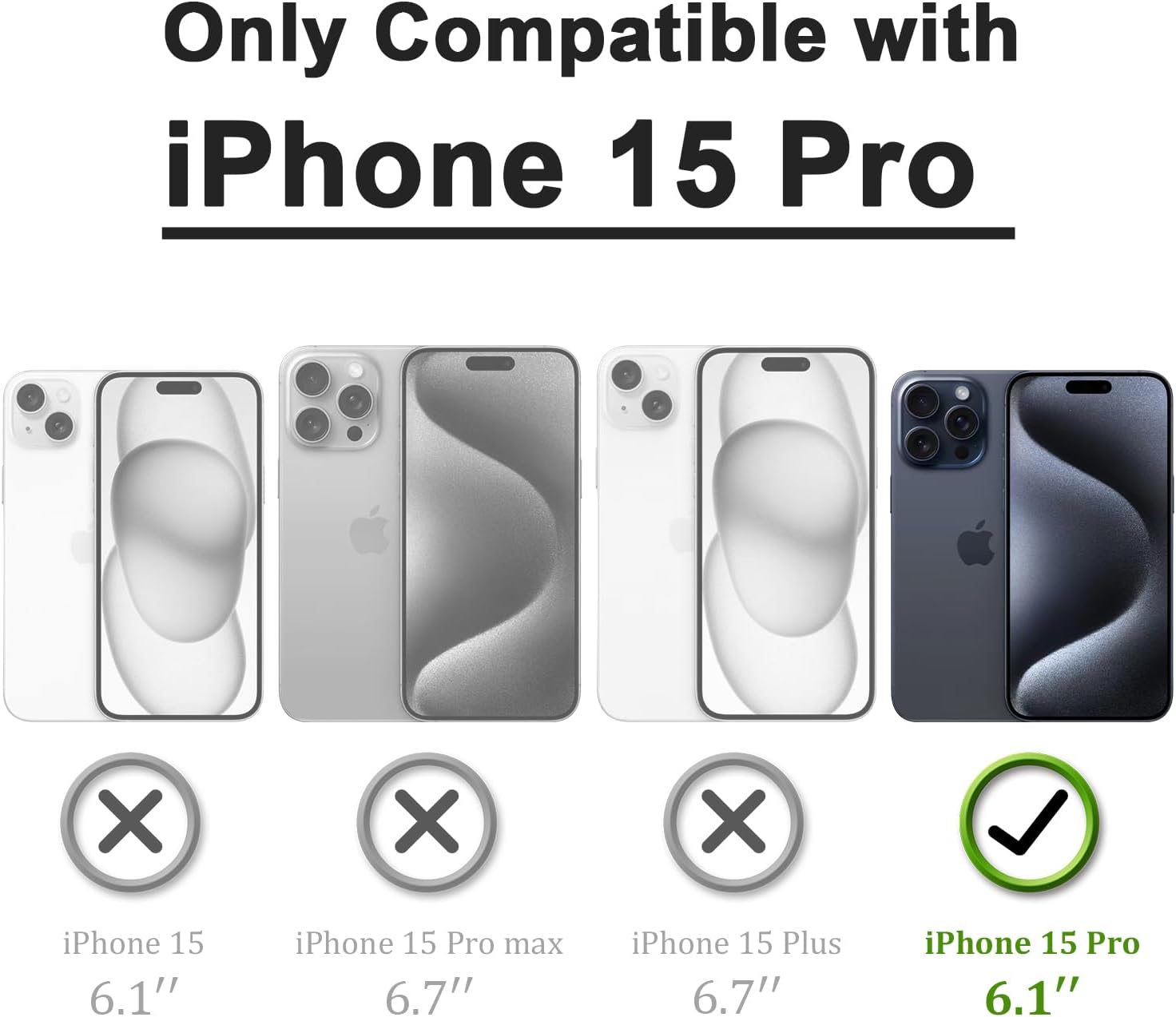 Karrint Funda magnética transparente para iPhone 15 Pro compatible con MagSafe protector de lente de cámara integrado Funda protectora de TPU para