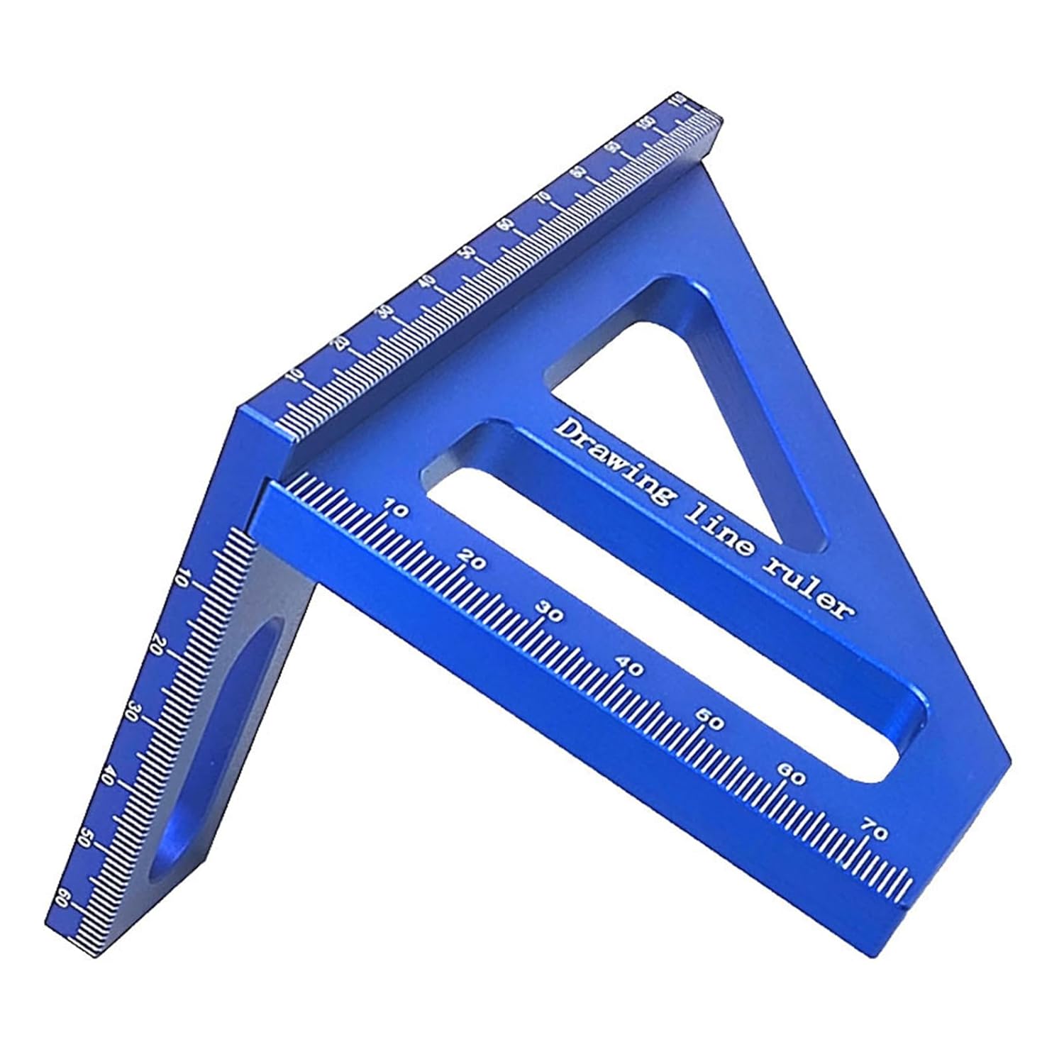 Regla de medición de ángulo múltiple, transportador cuadrado de carpintería de aleación de aluminio de 4590 grados, regla triangular para