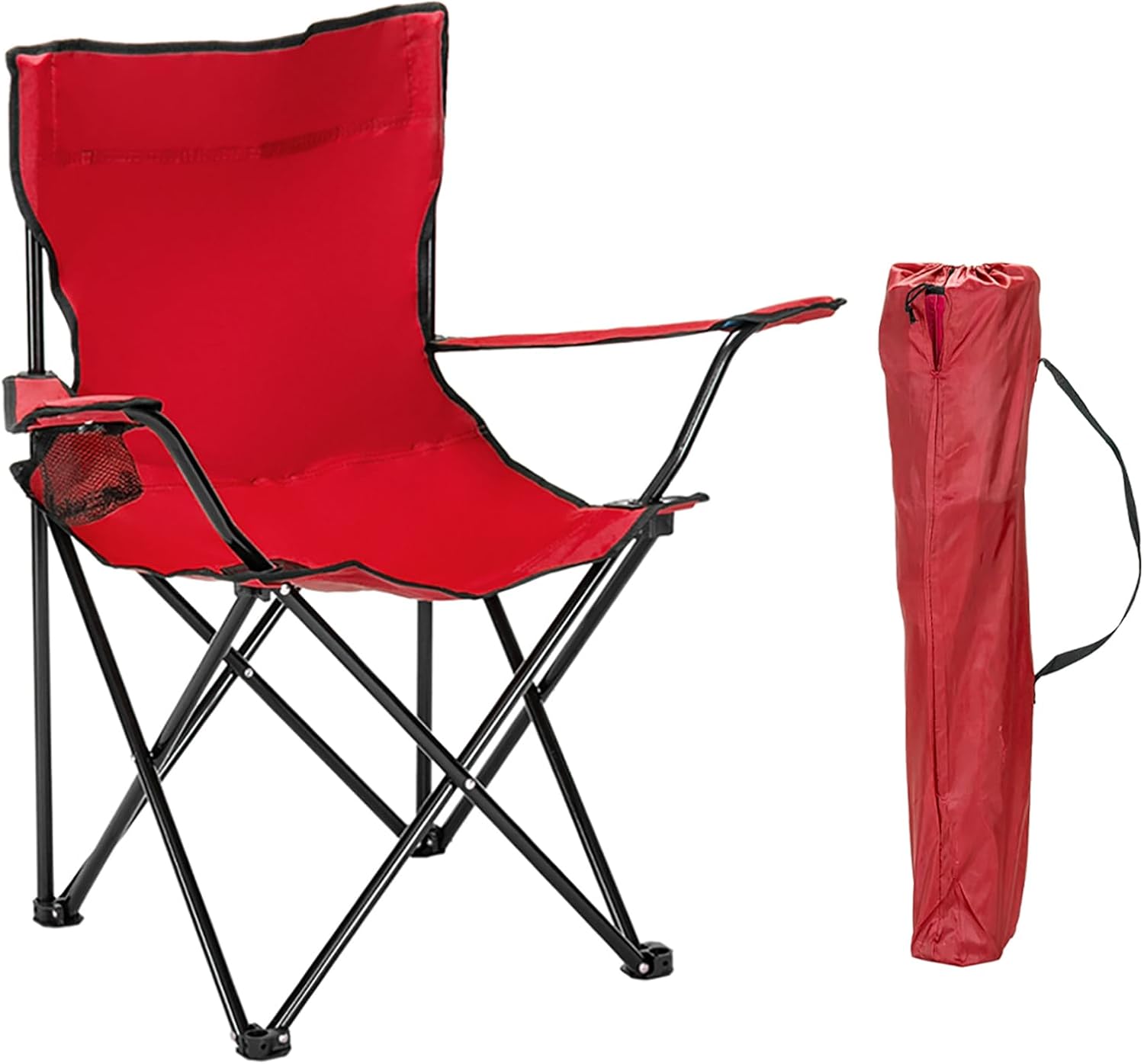 Silla de camping portátil plegable para adultos, silla pequeña para exteriores con portavasos y bolsa exterior, silla deportiva plegable para playa,