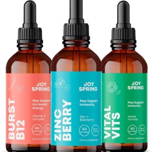 JoySpring Vital Vits, Burst B12 y Zincberry – Gotas de hierbas diarias naturales – Llena los huecos dietéticos – Paquete de regreso a la escuela – JoySpring Vital Vits, Burst B12 y Zincberry – Gotas de hierbas diarias naturales – Llena los huecos dietéticos – Paquete de regreso a la escuela –