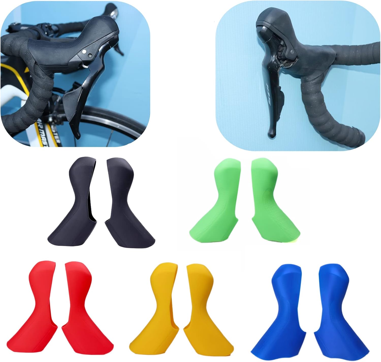 STI – Campanas de palanca de agarre para bicicleta compatibles con Shimano Ultegra 105 ST-R7025ST-R7020, par de capó de empuñaduras de freno,