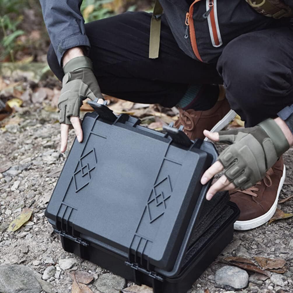 Caja de herramientas rígida con espuma, caja de herramientas de plástico, organizador y almacenamiento, funda de transporte de plástico con espuma