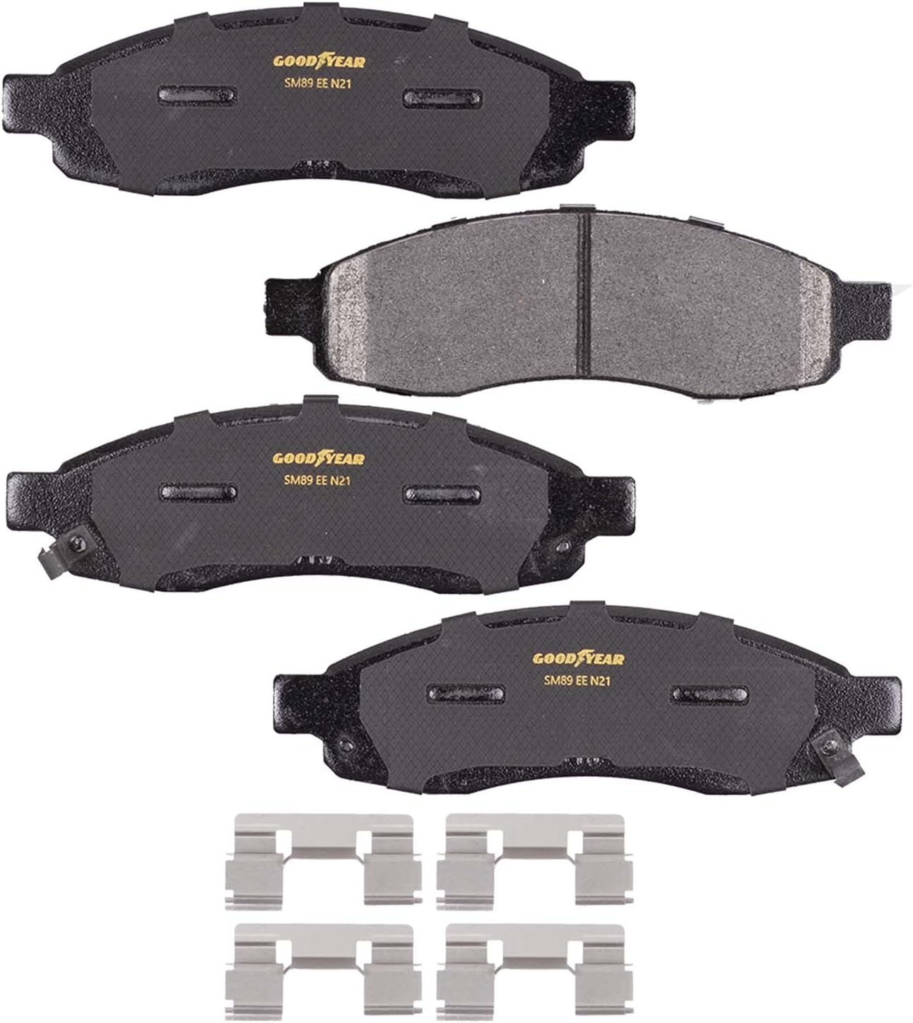 Goodyear Frenos GYD1015  Pastillas de Freno Delantero de Carbono-Cerámica para Camión y SUV Infiniti QX56 05-04 Nissan Armada 06-05, Pathfinder