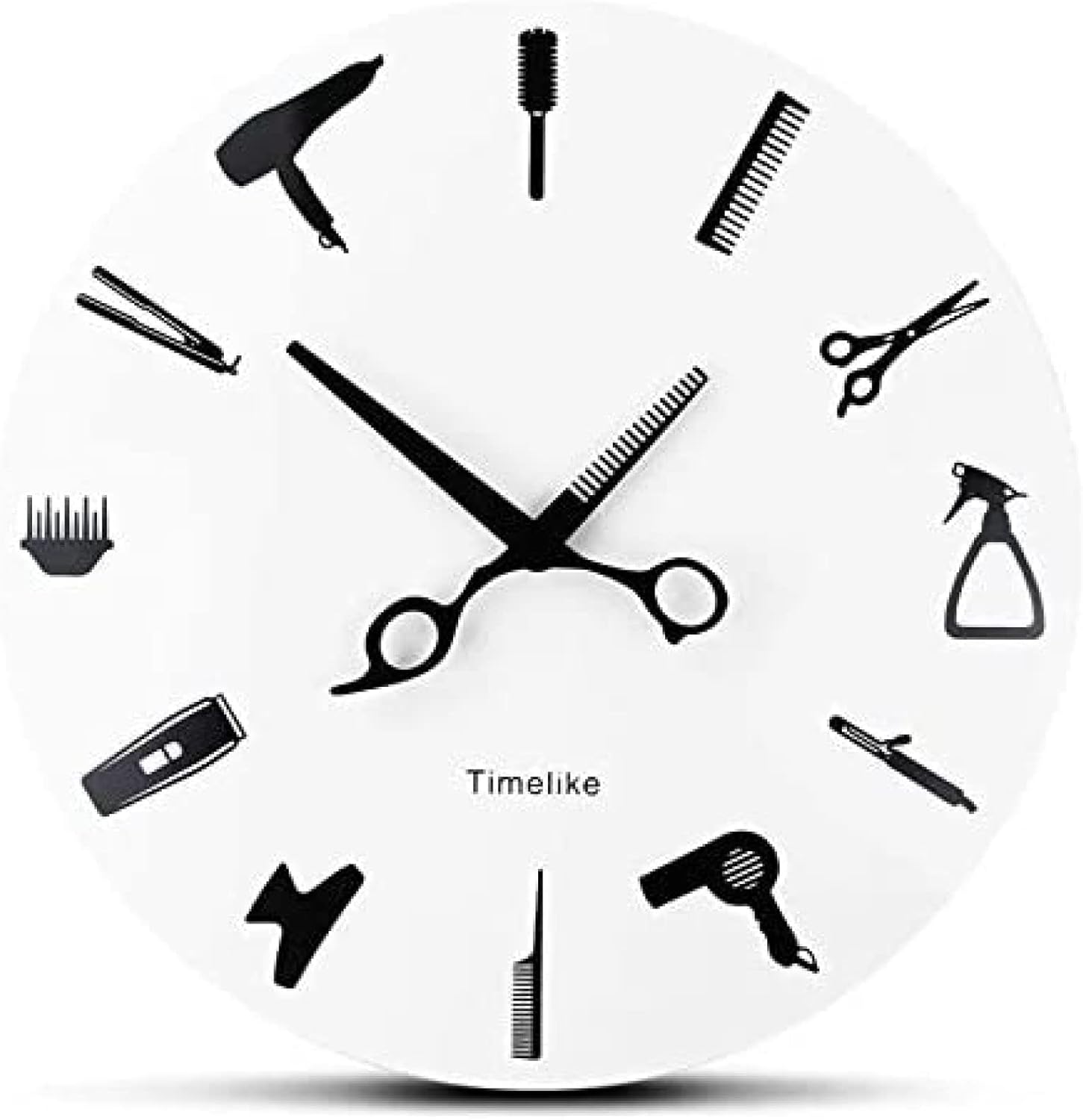 Reloj de pared Barbería Reloj de pared Barbería Equipamiento Herramientas Reloj de pared Diseño moderno Barbería Señal de negocios Reloj de pared