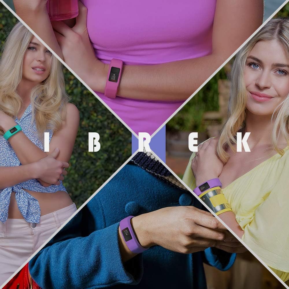 Garmin Vivofit 3jrjr 2 bandas, pulseras de repuesto ajustables con hebilla de reloj para niños, mujeres y hombres (sin rastreador)