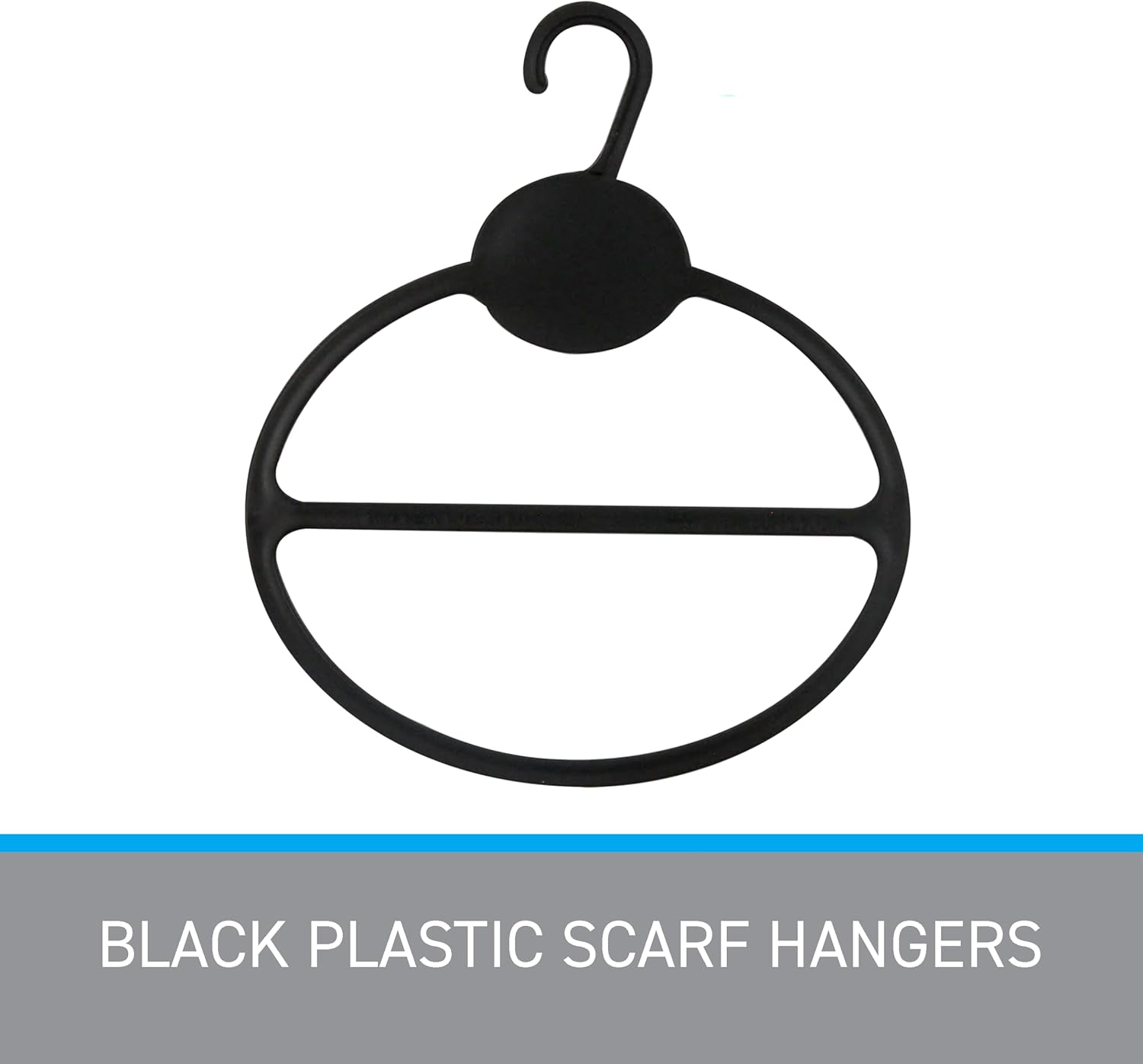 SSWBasics Percha de bufanda negra – Paquete de 50