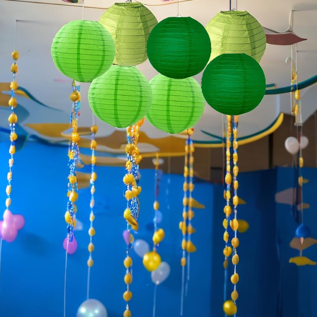 Juego de 7 linternas de papel chinasjaponesas de 12 pulgadas coloridas  Eleva la decoración de tu hogar para celebraciones festivas Navidad, Acción