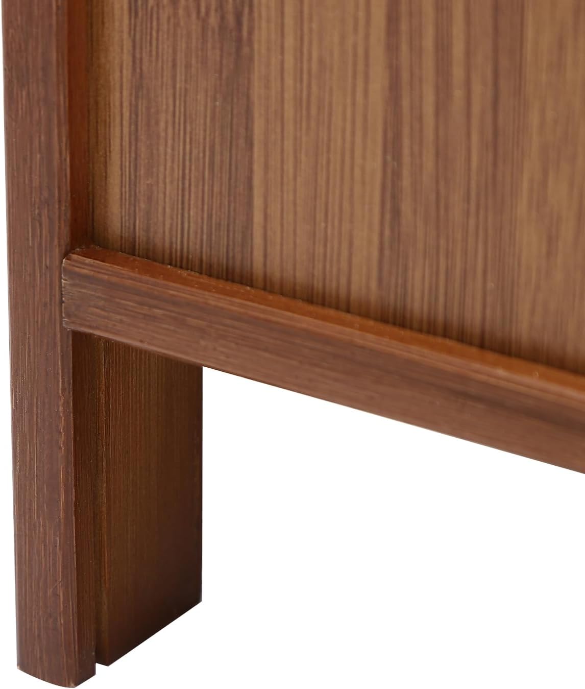 ONEPOINTPOINT Gabinete de almacenamiento de zapatos de 5 niveles de bambú organizador de zapatos para entrada, dormitorio, sala de estar, color teca