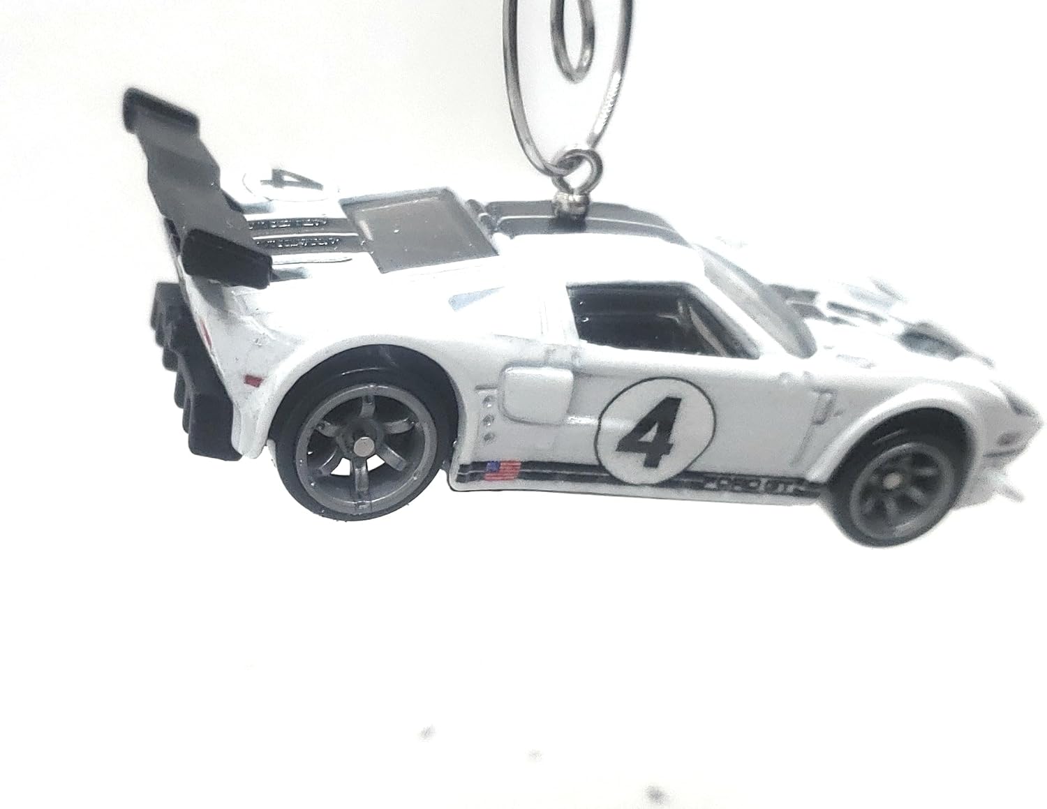 Adorno de Navidad para Ford GT Racing Car Blanco