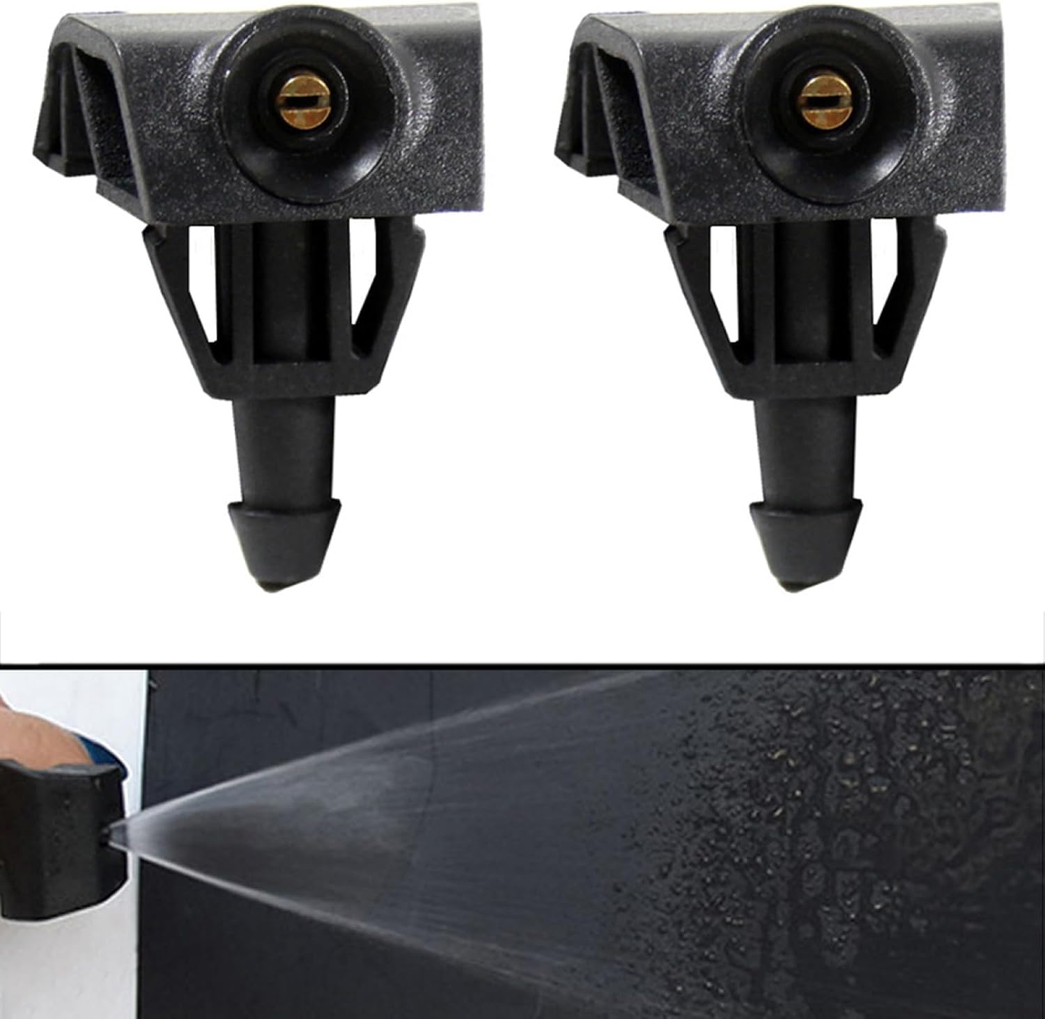 Boquillas de arandela limpiaparabrisas para Nissan TIIDA 2005-2010 SYLPHY 2006-2011 X-Trail 2008-2021, boquilla del limpiaparabrisas delantero