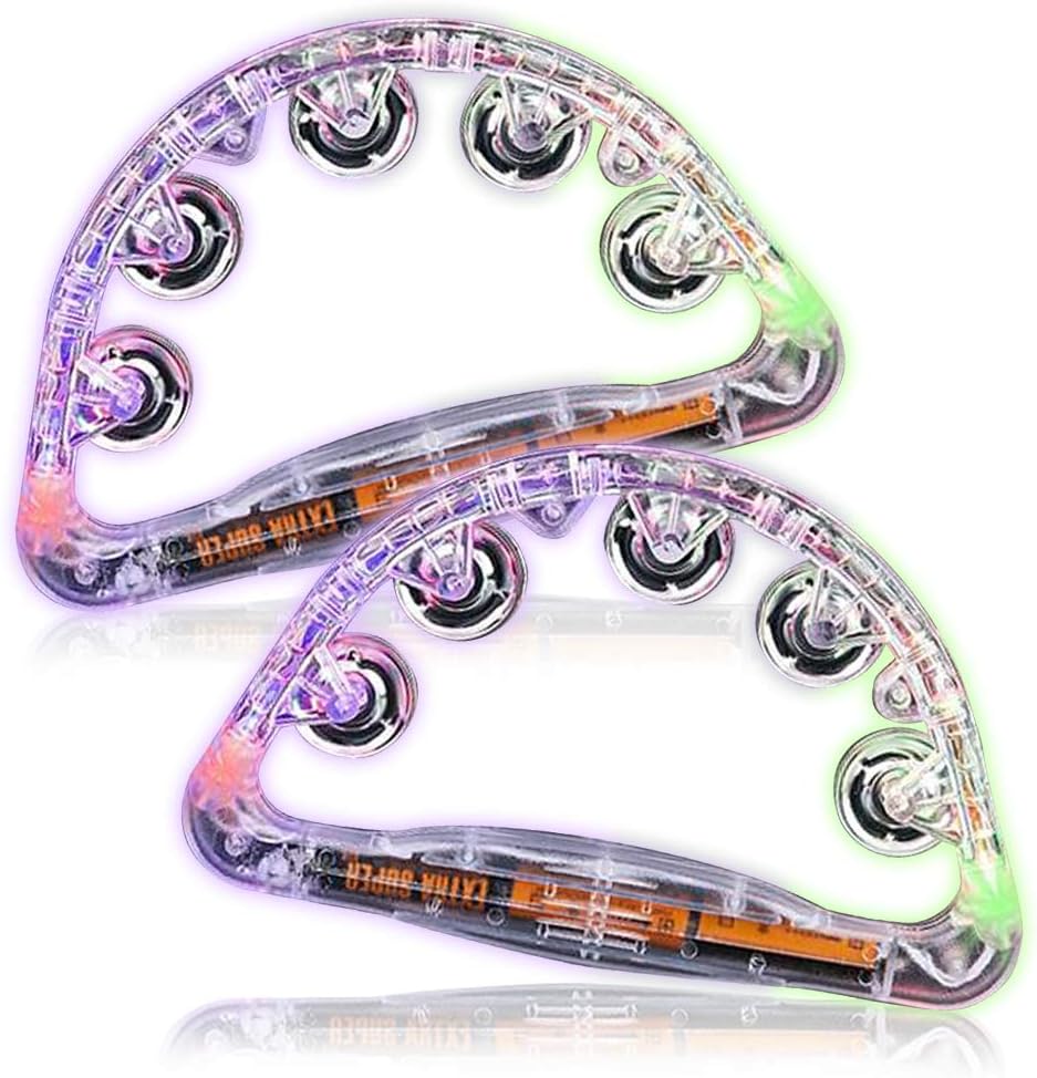 ArtCreativity Panderetas intermitentes para niños, juego de 2, emisores de ruido LED para eventos deportivos, bodas, fiestas de cumpleaños y rave,