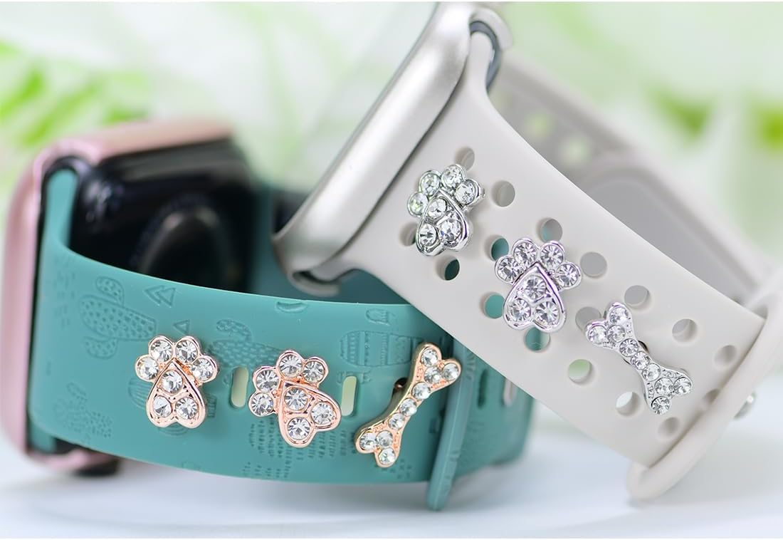 Dijes de correa de reloj para Apple Watch para mujer de 1.496 pulgadas, 1.575 pulgadas, 1.614 pulgadas, 1.654 pulgadas, 1.732 pulgadas, 1.772