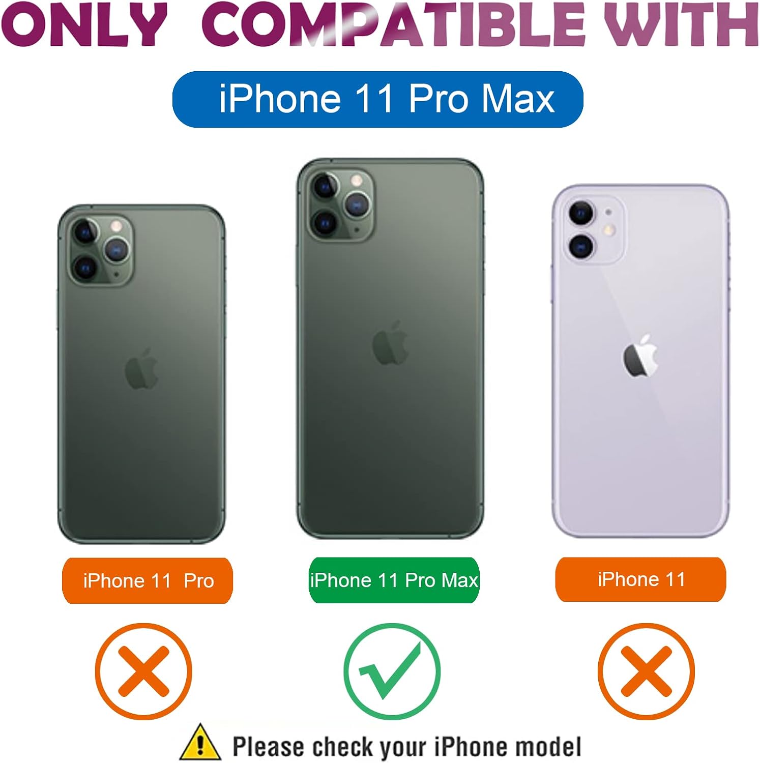 MGQILING Funda magnética con purpurina compatible con iPhone 11 Pro Max de 6.5 pulgadas, funda transparente de lujo, con diseño de corazón chapado