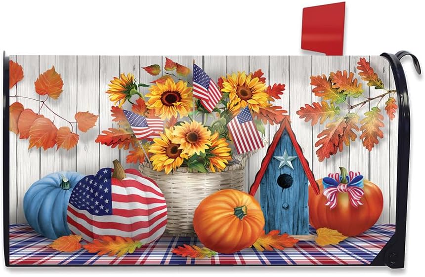 Funda para buzón de otoño americano – Tamaño estándar – Briarwood Lane