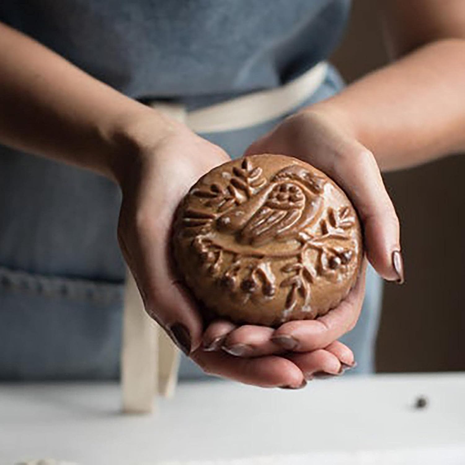 Moldes de madera para galletas de animales, cortador de galletas tipo prensa con gallina 3D, pájaro, conejo, diseño de pescado, moldes de madera