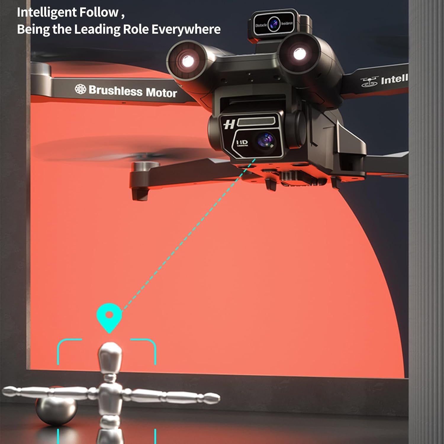 GoolRC Dron de control remoto con cámara 1080PDual Cámara para evitar obstáculos Motor sin escobillas Localización de flujo óptico Control remoto