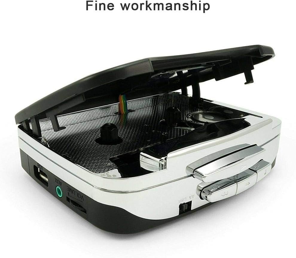 Convertidor de casete a MP3, casete USB estéreo cinta digital MP3 con auriculares, reproductor de cassette portátil, convertidor de cinta de casete