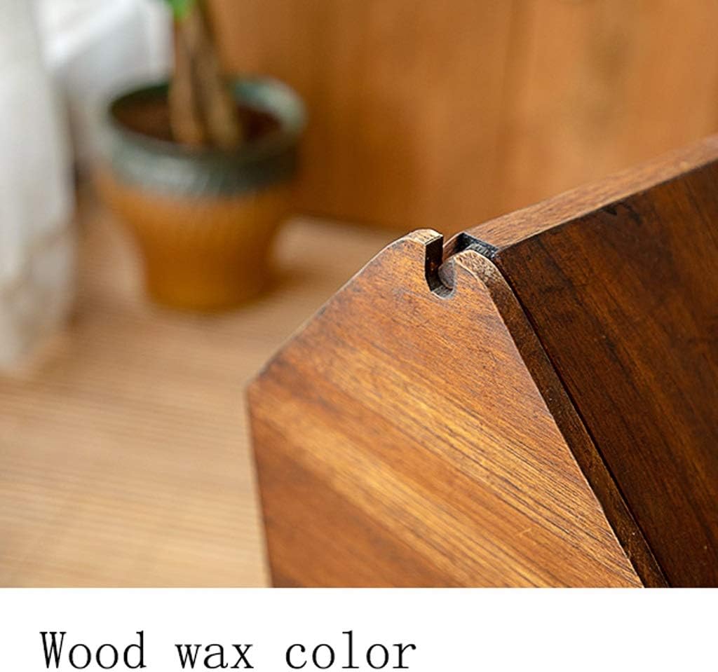 AVEO Basurero de madera con tapa, cuadrados para el hogar, sala de estar, dormitorio, interiorexterior, cubo de basura creativo, contenedores de