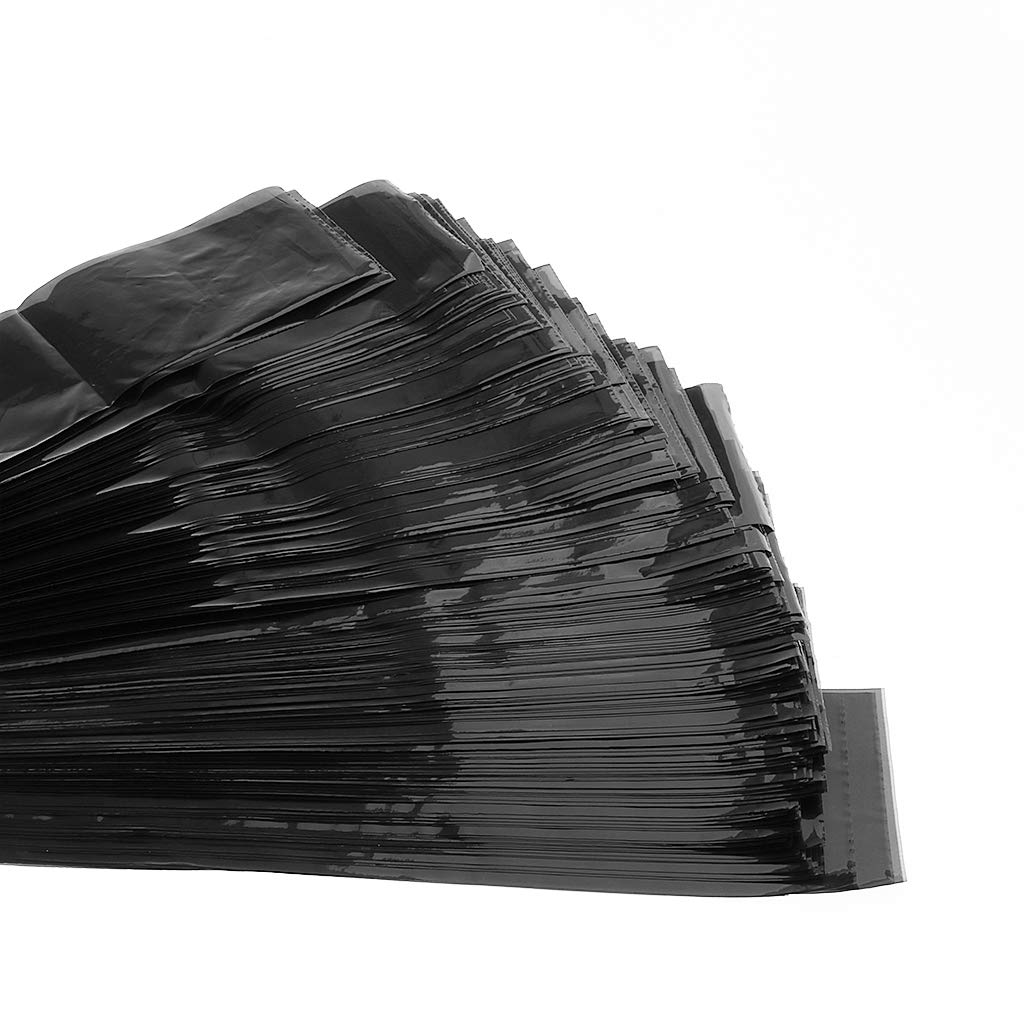 Fundas de plástico para tatuajes, 100 paquetes de cordón desechable para tatuajes, fundas de gancho para máquina de tatuaje de plástico (negro)