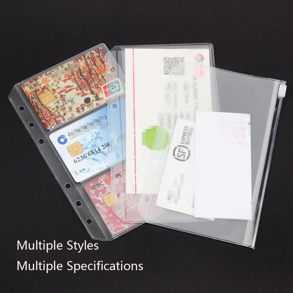 Bolsa de datos (A56 agujeros), fundas para tarjetas de visita ultra transparentes, páginas de recarga personal de doble cara para tarjetas de