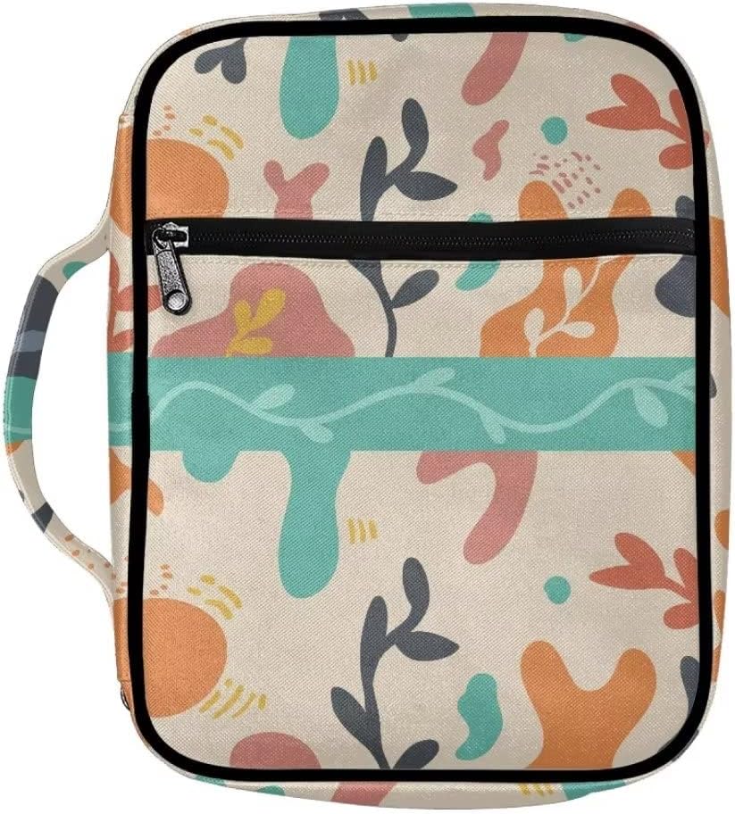 Pensura Bible Case for Women and Girls Bible Bags with Flora Durable Bible Cover with Portable Handle Strap for Carrying Includes Lots of Storage