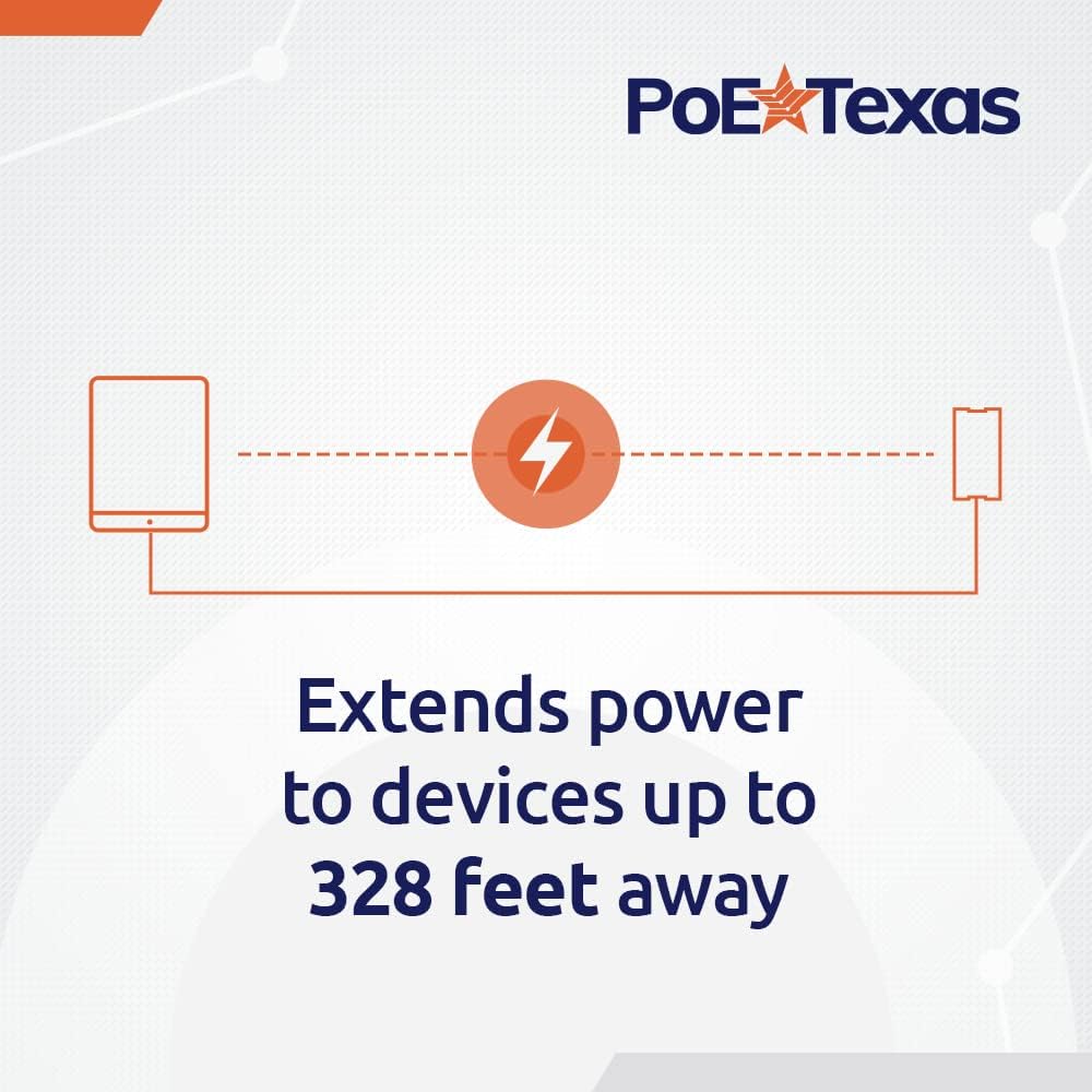 PoE Texas Alimentación PoE+ y datos Gigabit separados, compatible con Google Mesh, Eero, Nest Cam, Apple Pro, Air y Mini tablets, Google Pixel,