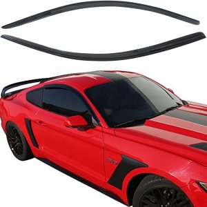 92359 Deflector de ventilación de viento para ventana lateral para Ford Mustang 2015-2022, 2 piezas estilo montaje exterior cinta en bonito juego de 92359 Deflector de ventilación de viento para ventana lateral para Ford Mustang 2015-2022, 2 piezas estilo montaje exterior cinta en bonito juego de