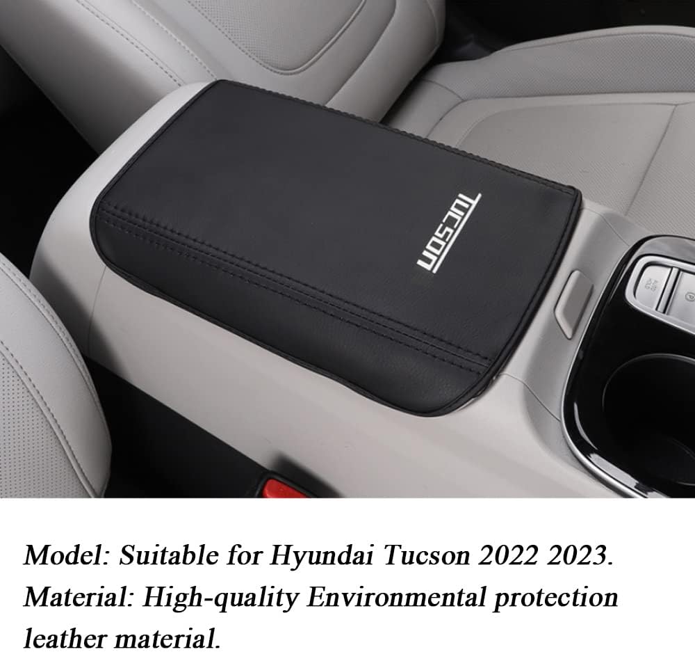 Funda para reposabrazos de consola central adecuada para Hyundai Tucson 2022 2023 2024, resistente a los arañazos, funda de cuero, accesorios de