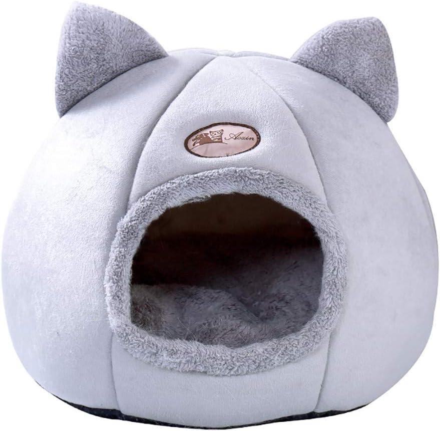 Cama para gato, estilo hamburguesa, para exterior, interior y exterior, resistente al viento, impermeable, extraíble, cama para gatos, casa de