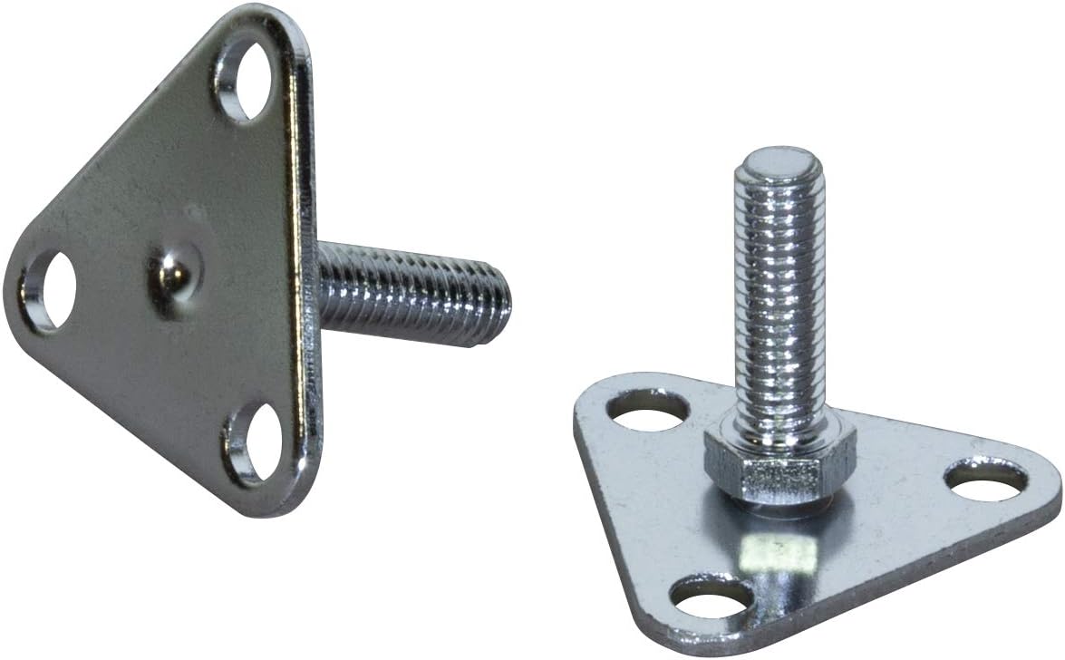 Akro-Mils AWFOOTPLATE4PK – Placa de pie para sistema de estante de alambre cromado con patas verticales, paquete de 4 unidades