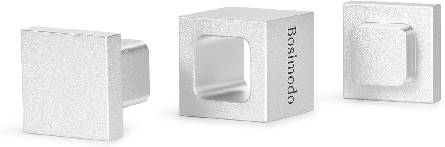 Bosimodo 1X1 Molde de preimpresión sólido 6061 Molde de preimpresión de flores de aluminio sólido (blanco plateado 1 x 1)