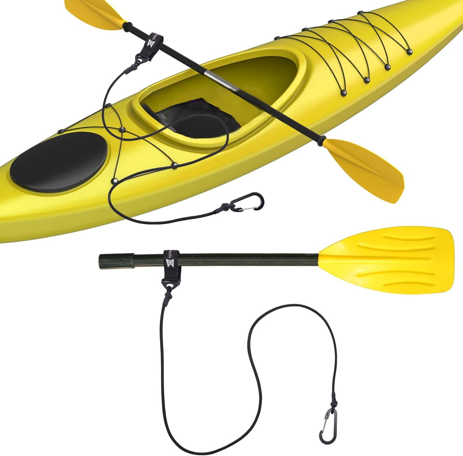 Correa de remo de kayak, correa de remo, correas de caña de kayak en espiral ligeras para SUP, kayak, canoa, pesca, navegación