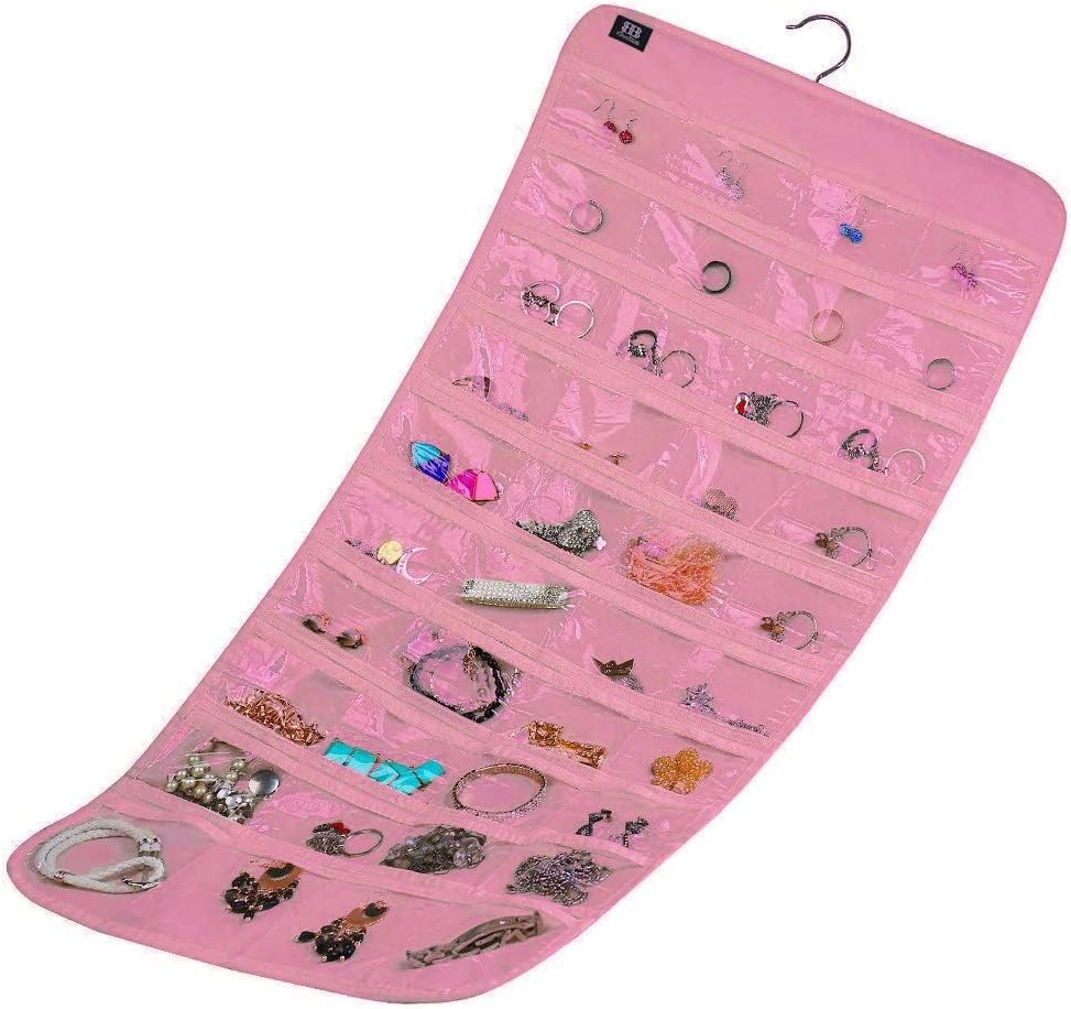 Organizador colgante para guardar joyas y accesorios, con 80bolsillos para guardar joyas