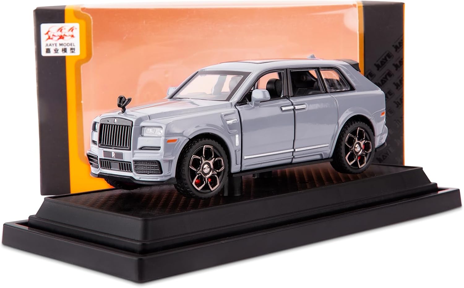 BDTCTK Compatible con el modelo de automóvil Rolls-Royce Cullinan 136, auto de juguete fundido a presión, puertas abiertas, luz y sonido, juguetes