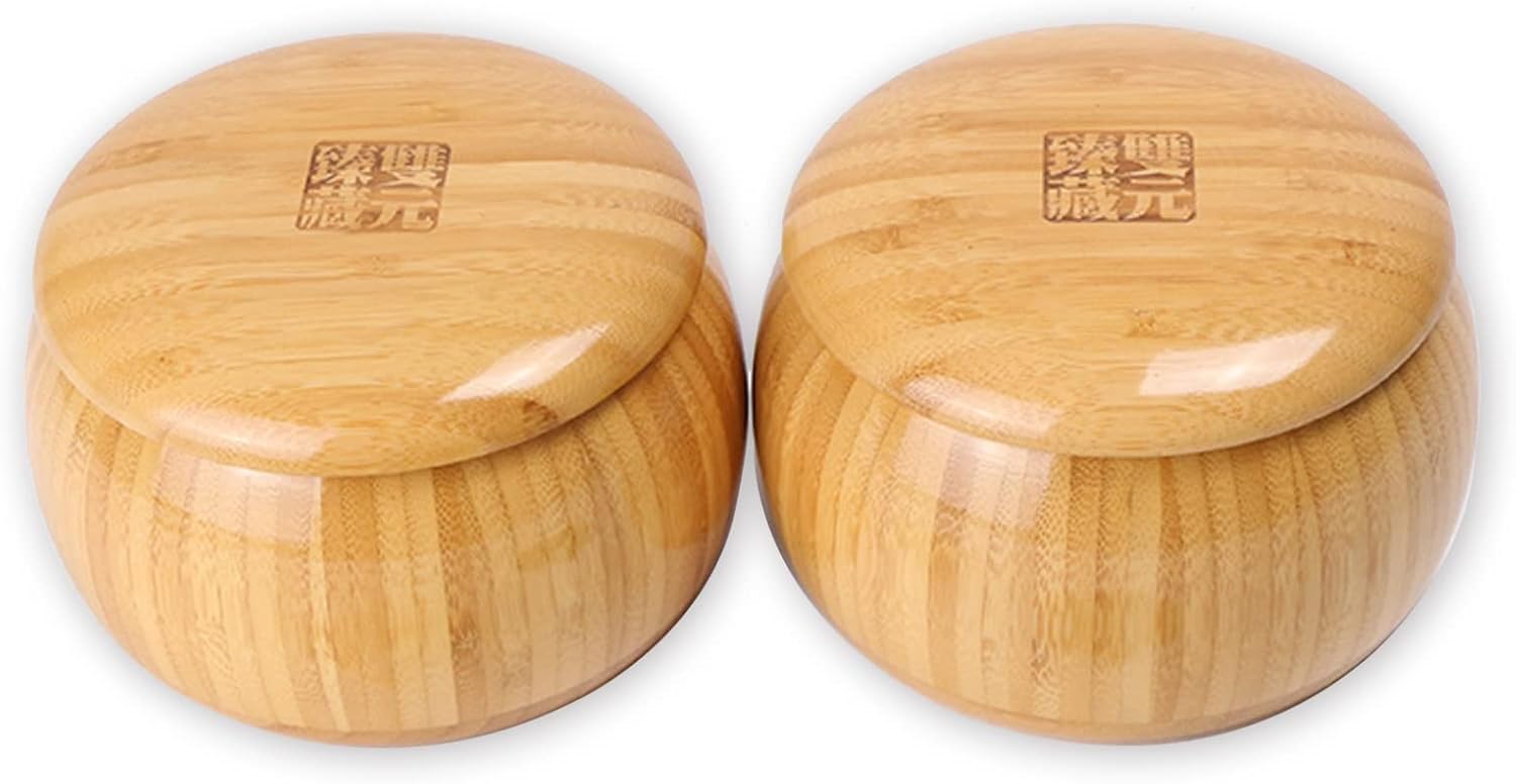 SongYun Go – Cuenco de bambú para juego de mesa Classic Strategy BadukWeiqiGobang Go (5.7 in x 3.0 in)