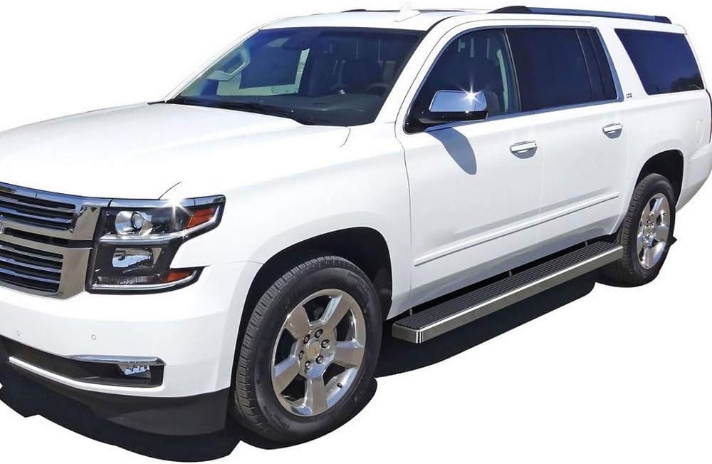 APS Estribos de acero inoxidable 304 pulido de 5 pulgadas, barras Nerf compatibles con Suburban 1500 Yukon XL 1500 2000-2020 (excluye Z71 Denali) y