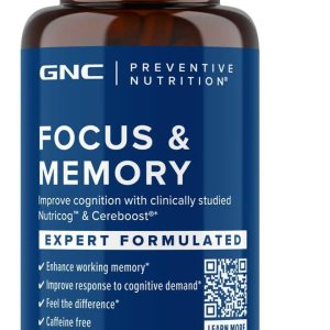 GNC Nutrición Preventiva Enfoque y Memoria – 60 Cápsulas GNC Nutrición Preventiva Enfoque y Memoria – 60 Cápsulas