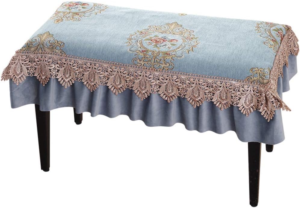 SAZDFY Cojín de encaje para taburete de piano, cubierta de banco antideslizante, funda cuadrada para silla y taburete largo, decorado con macramé,