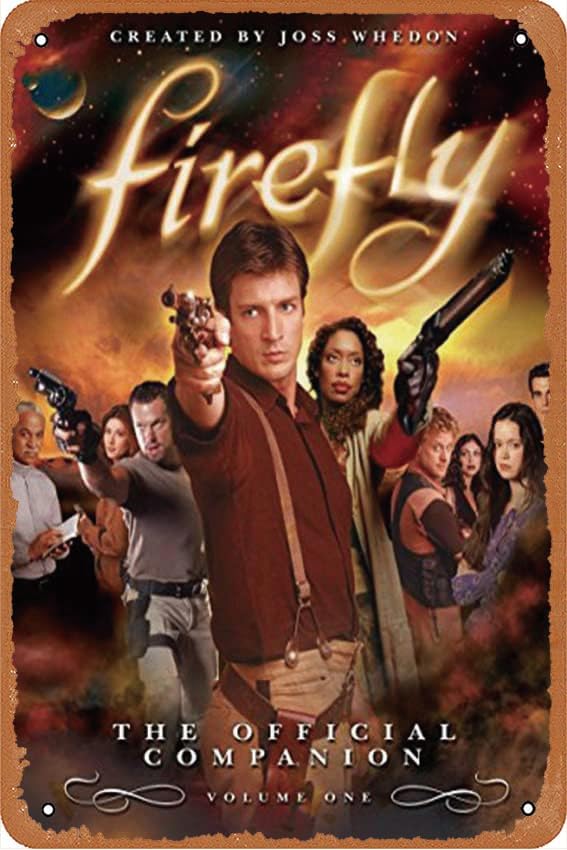 Firefly The Official Companion – Cartel de metal retro para decoración de habitación, póster para el hogar, cafetería, decoración de pared, 8 x 12