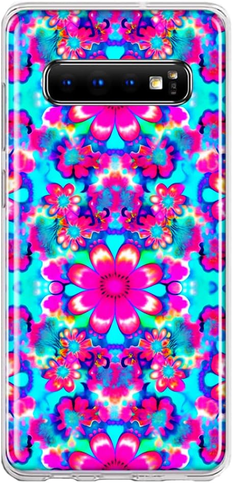 MUNDAZE – Case for Samsung Galaxy S10 Plus Slim Hybrid Shockproof Hard Shell Soft TPU Heavy Duty Protective Phone Cover – Cute Girly Art Design