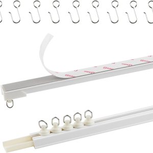 TYRON – Cortina adhesiva para montaje en techo o pared (32 pulgadas 2.7 pies), divisor de habitación para riel de techo, barra de cortina TYRON – Cortina adhesiva para montaje en techo o pared (32 pulgadas 2.7 pies), divisor de habitación para riel de techo, barra de cortina